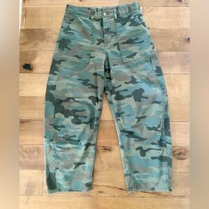 GAP Camo Barrel Leg Cargo Pants